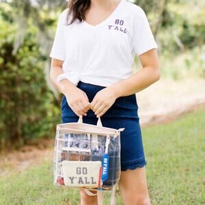 Draper James Go Y'all White Slub T-Shirt